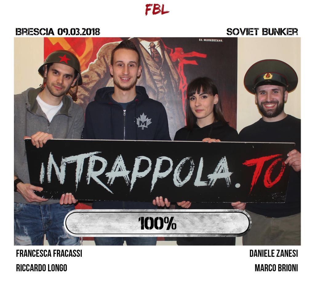 Il gruppo FBL è fuggito dalla nostra escape room Soviet Bunker