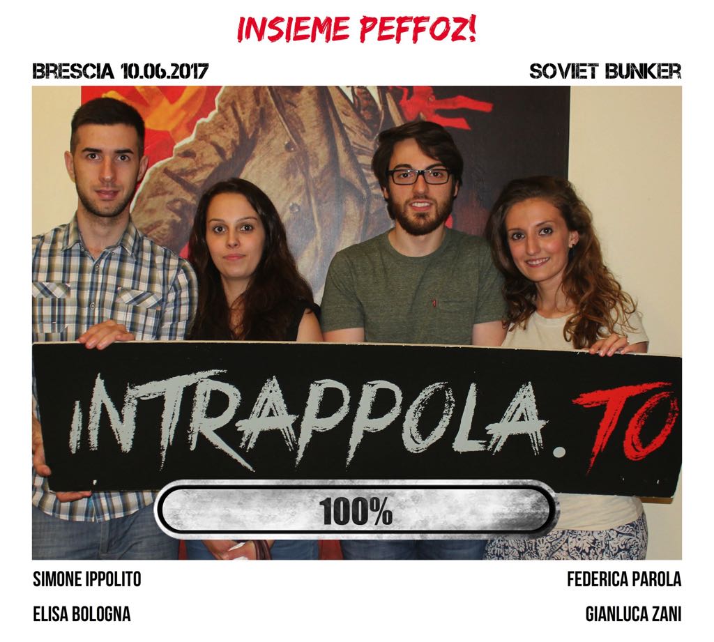 Il gruppo INSIEME PEFFOZ! è fuggito dalla nostra escape room Soviet Bunker