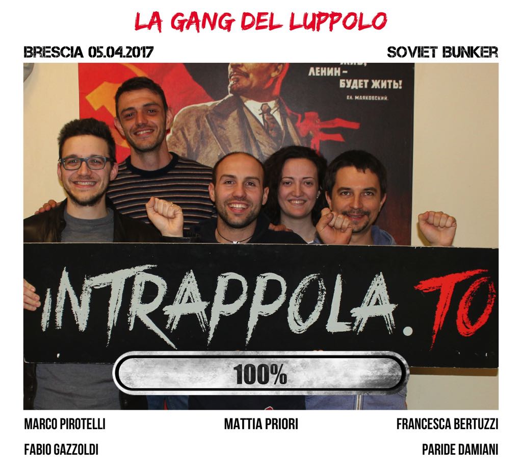 Il gruppo La gang del luppolo è fuggito dalla nostra escape room Soviet Bunker