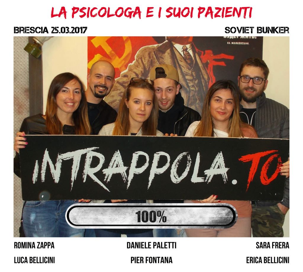 Il gruppo La psicologa e i suoi pazienti è fuggito dalla nostra escape room Soviet Bunker