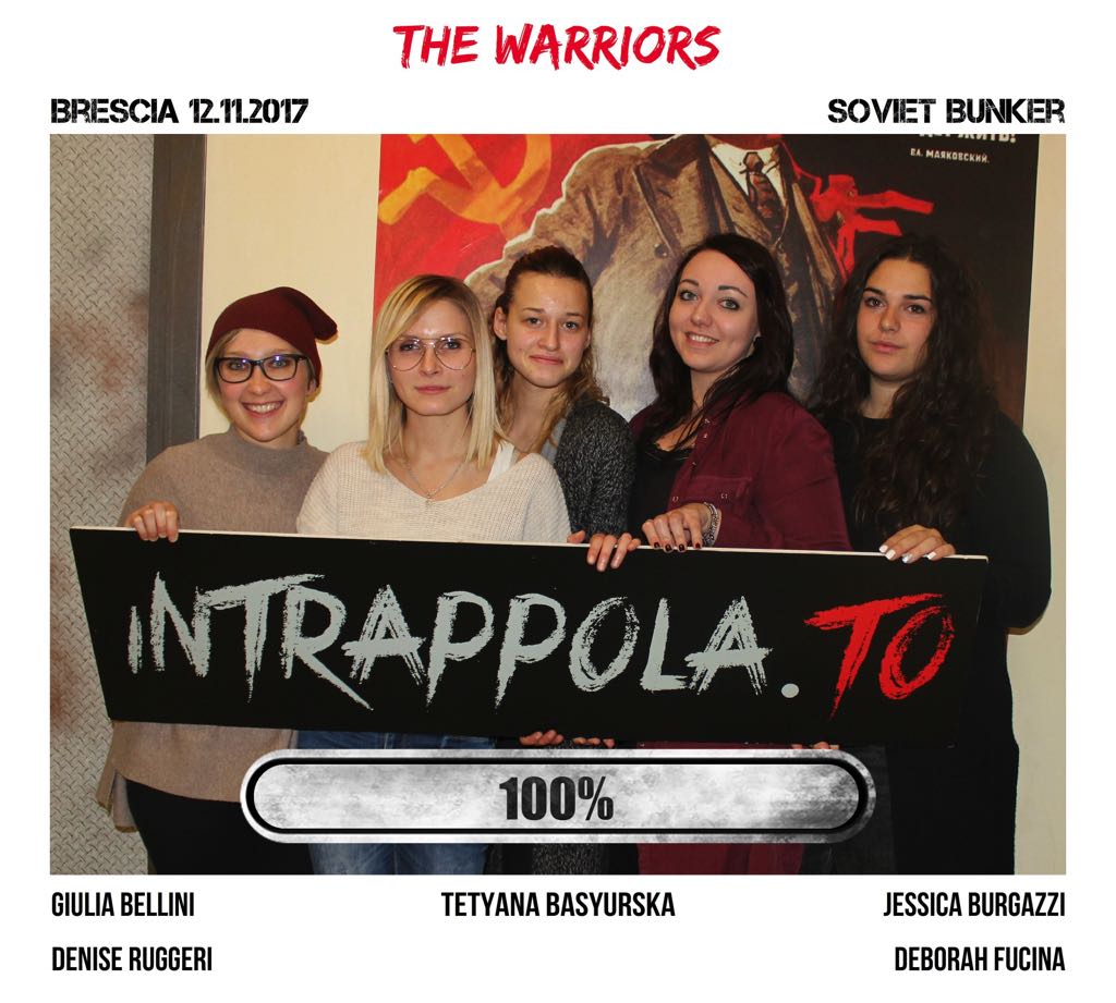 Il gruppo The Warriors è fuggito dalla nostra escape room Soviet Bunker