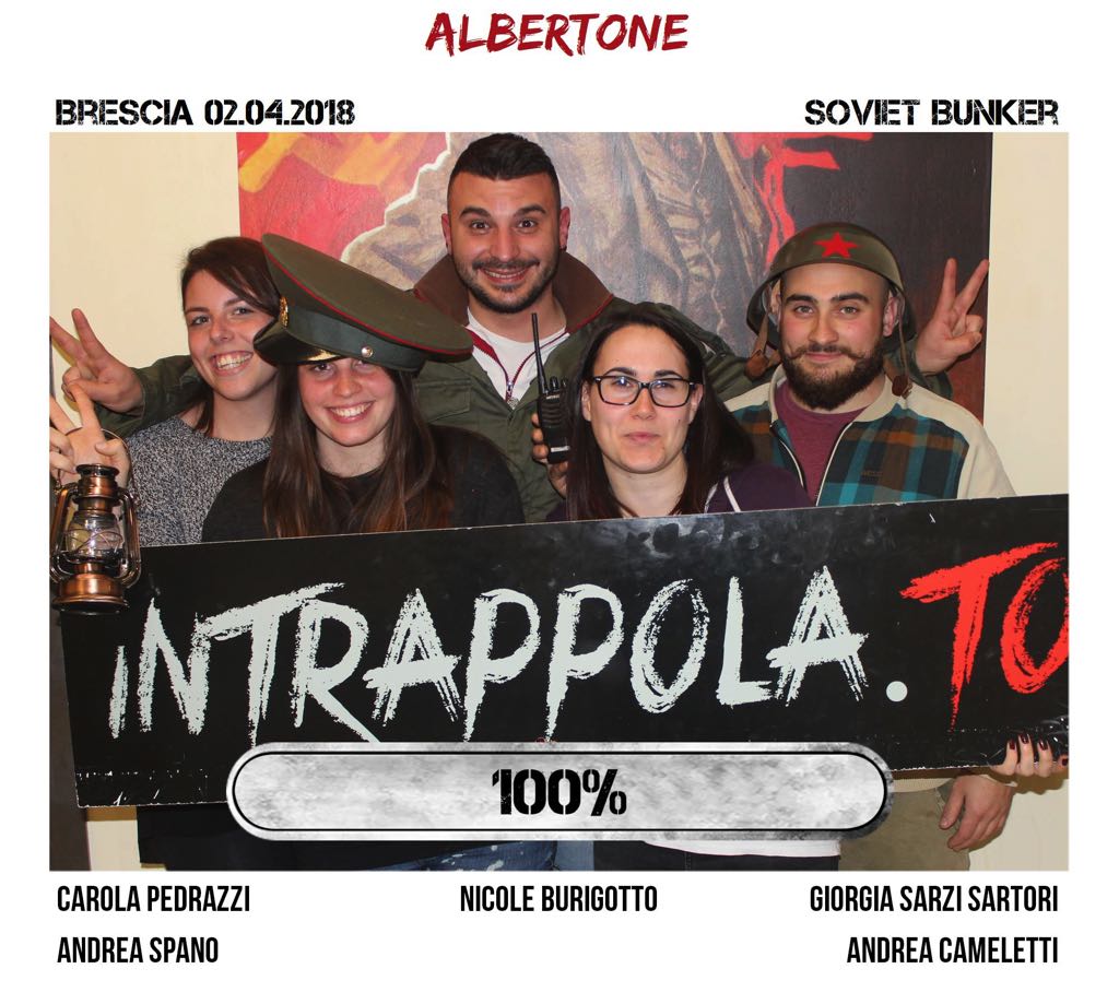 Il gruppo albertone è fuggito dalla nostra escape room Soviet Bunker