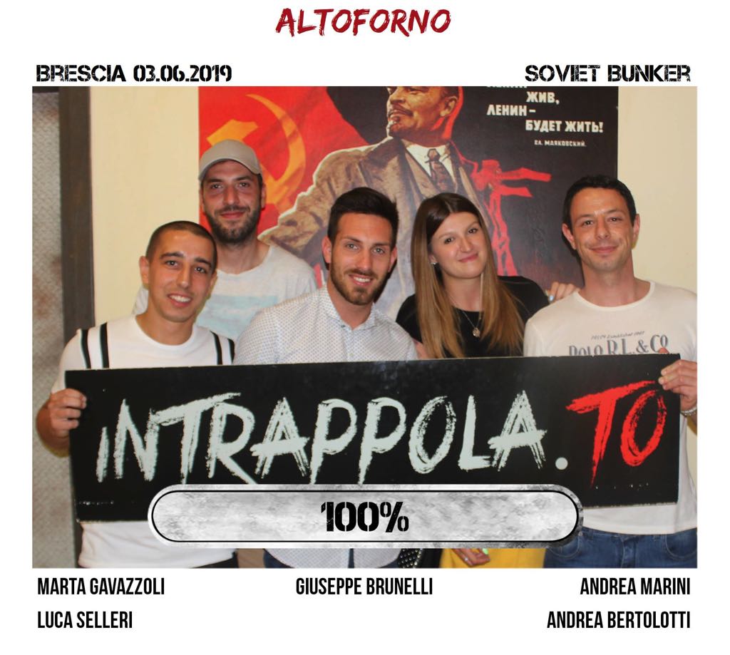 Il gruppo altoforno è fuggito dalla nostra escape room Soviet Bunker