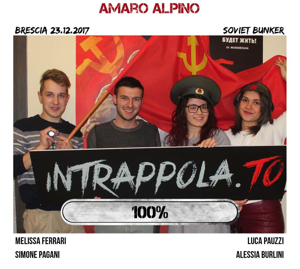 Il gruppo amaro alpino è fuggito dalla nostra escape room Soviet Bunker