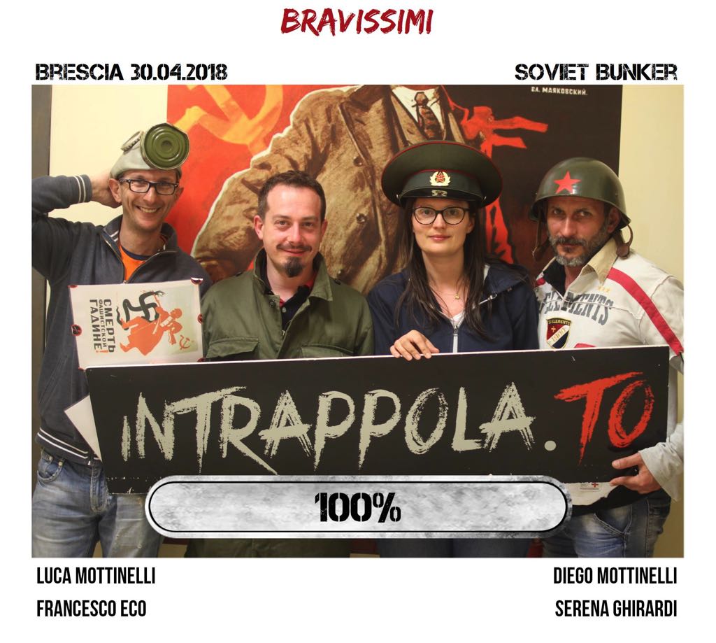 Il gruppo bravissimi è fuggito dalla nostra escape room Soviet Bunker