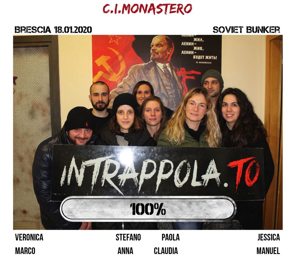 Il gruppo c.i.monastero è fuggito dalla nostra escape room Soviet Bunker