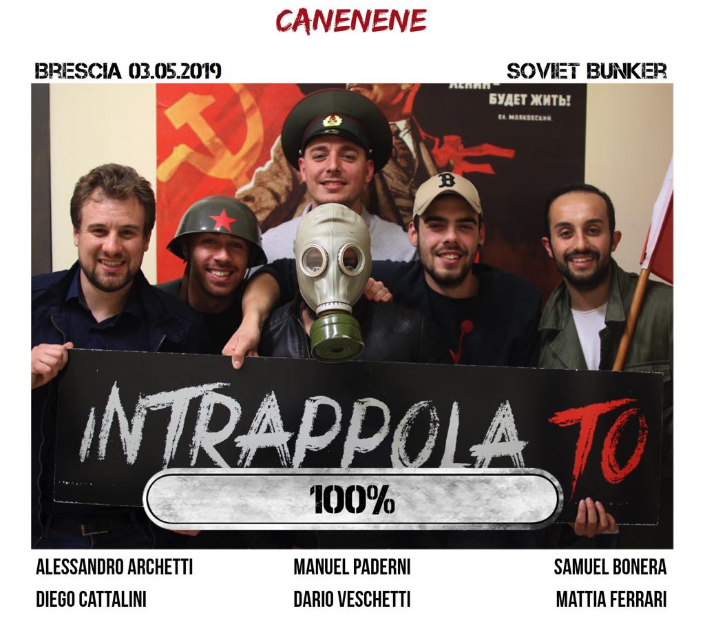 Il gruppo canenene è fuggito dalla nostra escape room Soviet Bunker