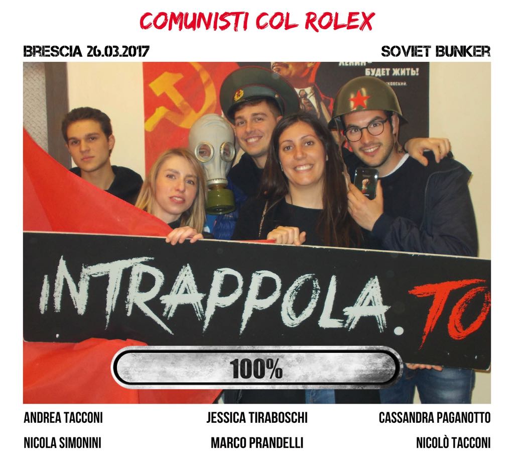 Il gruppo comunisti col rolex è fuggito dalla nostra escape room Soviet Bunker