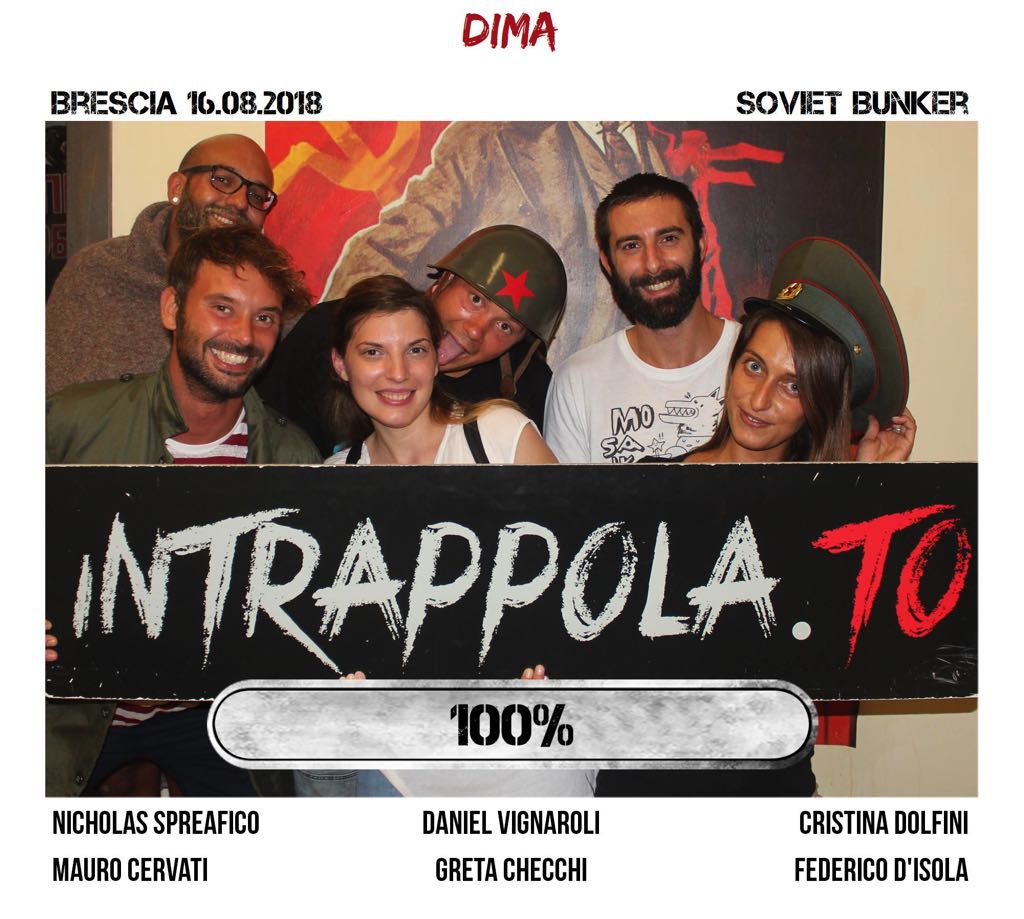 Il gruppo dima è fuggito dalla nostra escape room Soviet Bunker