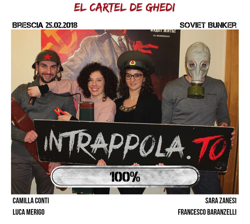Il gruppo el cartel de ghedi è fuggito dalla nostra escape room Soviet Bunker