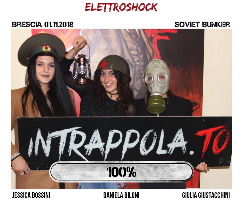 Il gruppo elettroshock è fuggito dalla nostra escape room Soviet Bunker