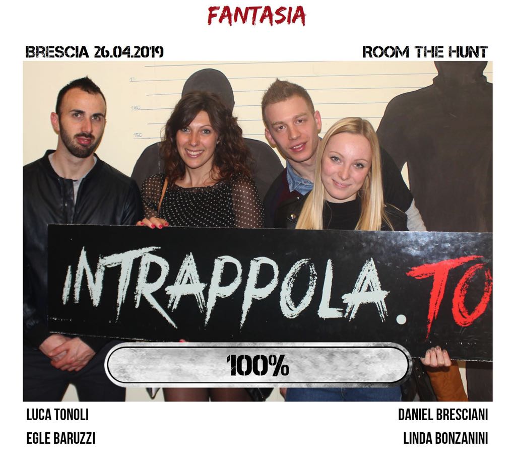Il gruppo fantasia è fuggito dalla nostra escape room Room The Hunt