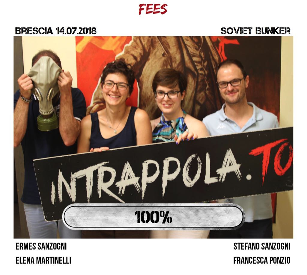 Il gruppo fees è fuggito dalla nostra escape room Soviet Bunker