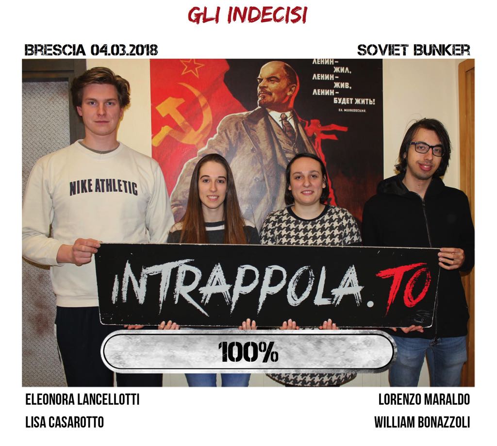 Il gruppo gli indecisi è fuggito dalla nostra escape room Soviet Bunker