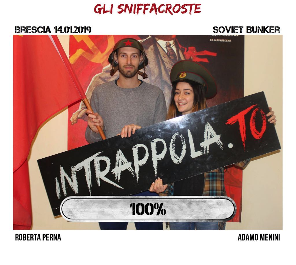 Il gruppo gli sniffacroste è fuggito dalla nostra escape room Soviet Bunker