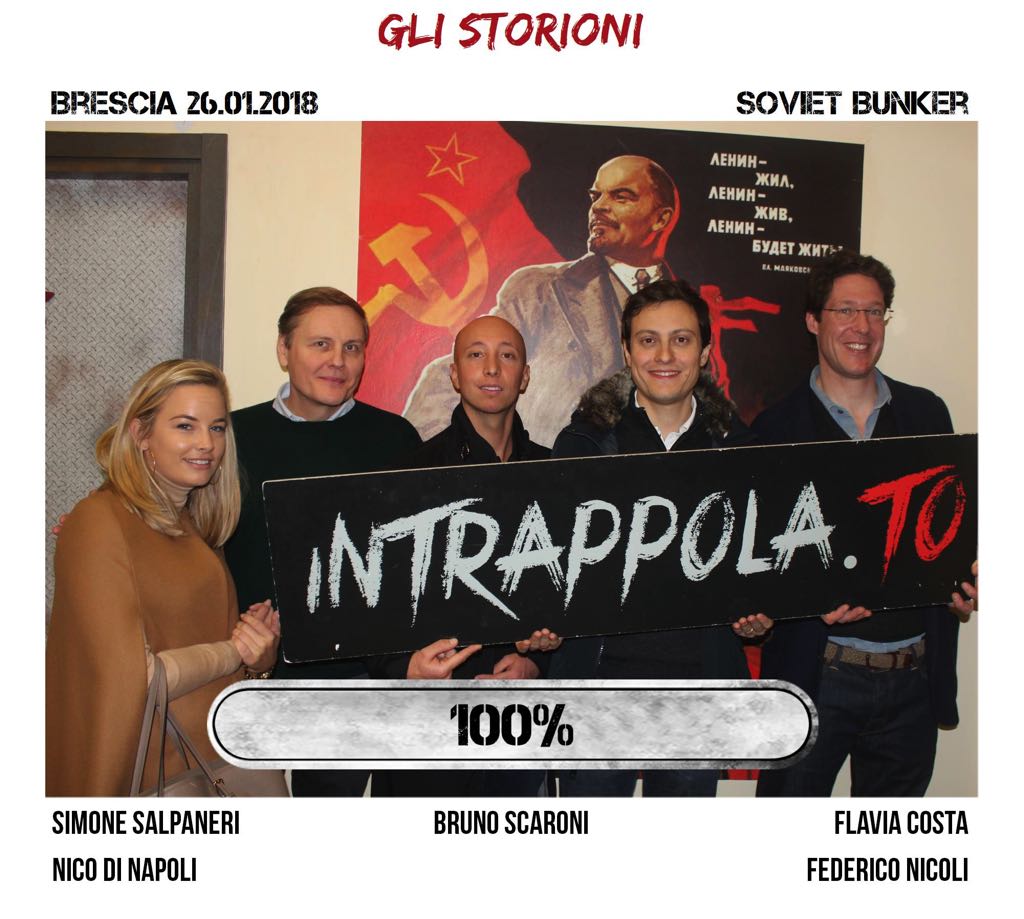 Il gruppo gli storioni è fuggito dalla nostra escape room Soviet Bunker