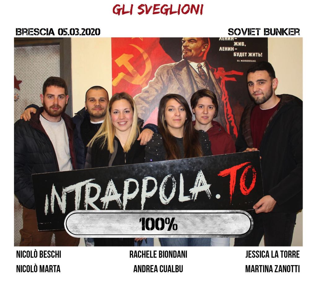 Il gruppo gli sveglioni è fuggito dalla nostra escape room Soviet Bunker