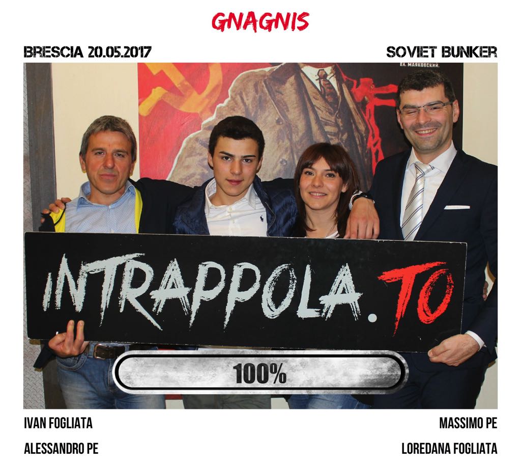Il gruppo gnagnis è fuggito dalla nostra escape room Soviet Bunker