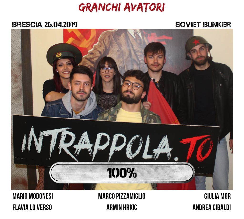 Il gruppo granchi avatori è fuggito dalla nostra escape room Soviet Bunker