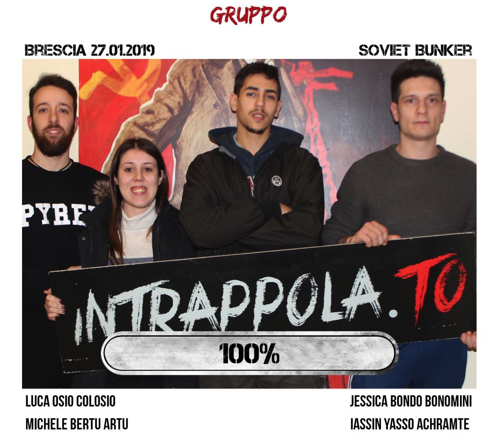 Il gruppo gruppo è fuggito dalla nostra escape room Soviet Bunker