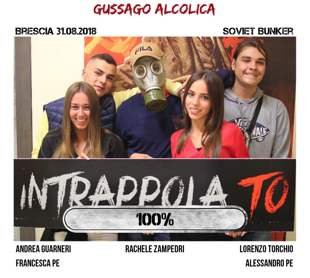 Il gruppo gussago alcolica è fuggito dalla nostra escape room Soviet Bunker