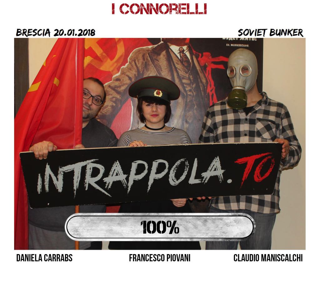 Il gruppo i connorelli è fuggito dalla nostra escape room Soviet Bunker