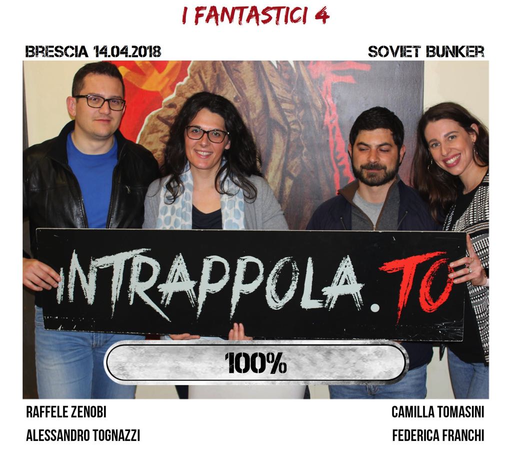 Il gruppo i fantastici 4 è fuggito dalla nostra escape room Soviet Bunker
