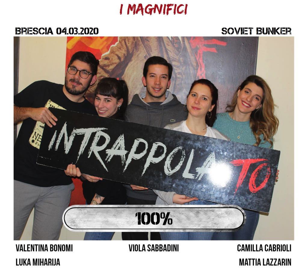 Il gruppo i magnifici è fuggito dalla nostra escape room Soviet Bunker