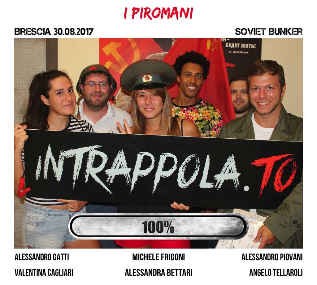 Il gruppo i piromani è fuggito dalla nostra escape room Soviet Bunker