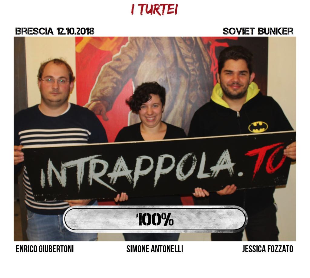 Il gruppo i turtei è fuggito dalla nostra escape room Soviet Bunker