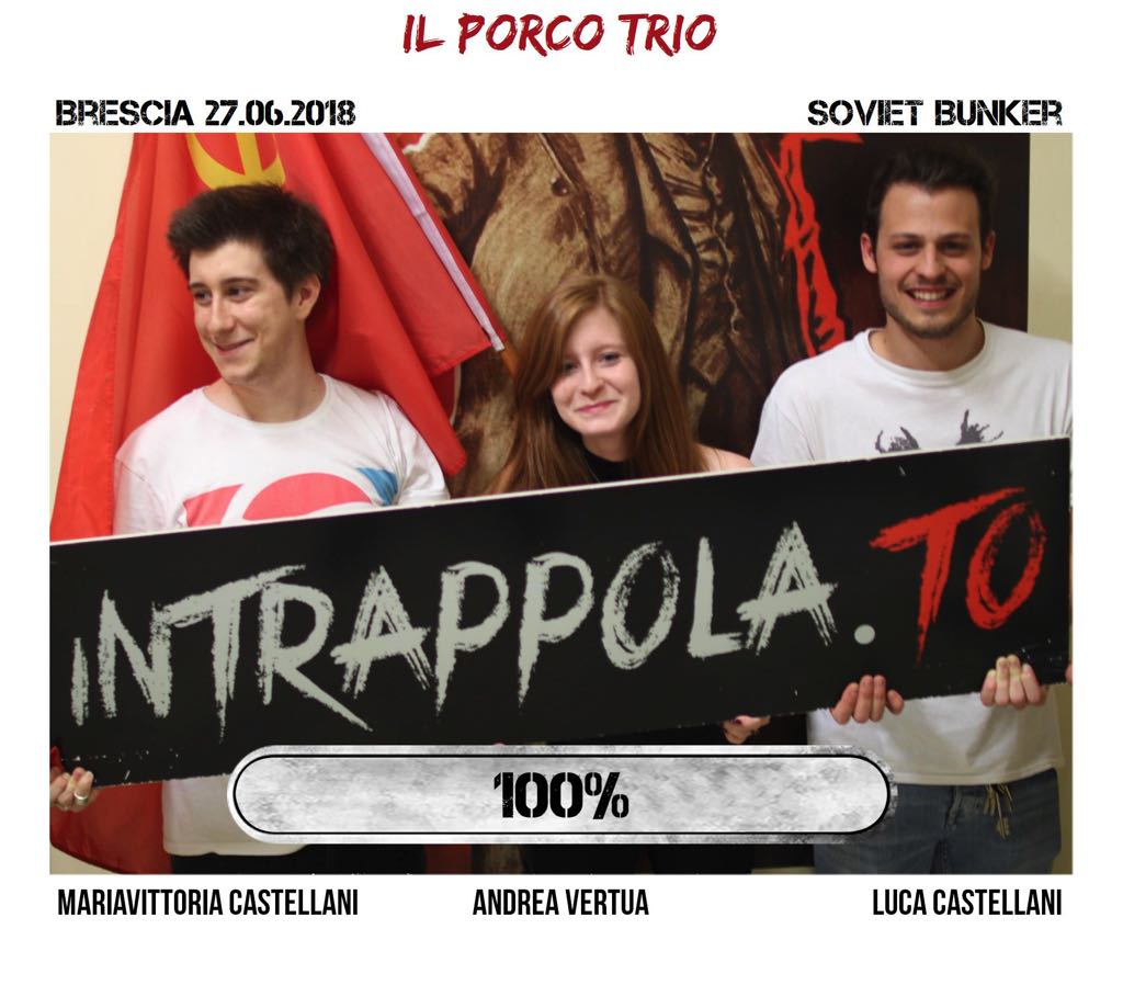 Il gruppo il porco trio è fuggito dalla nostra escape room Soviet Bunker