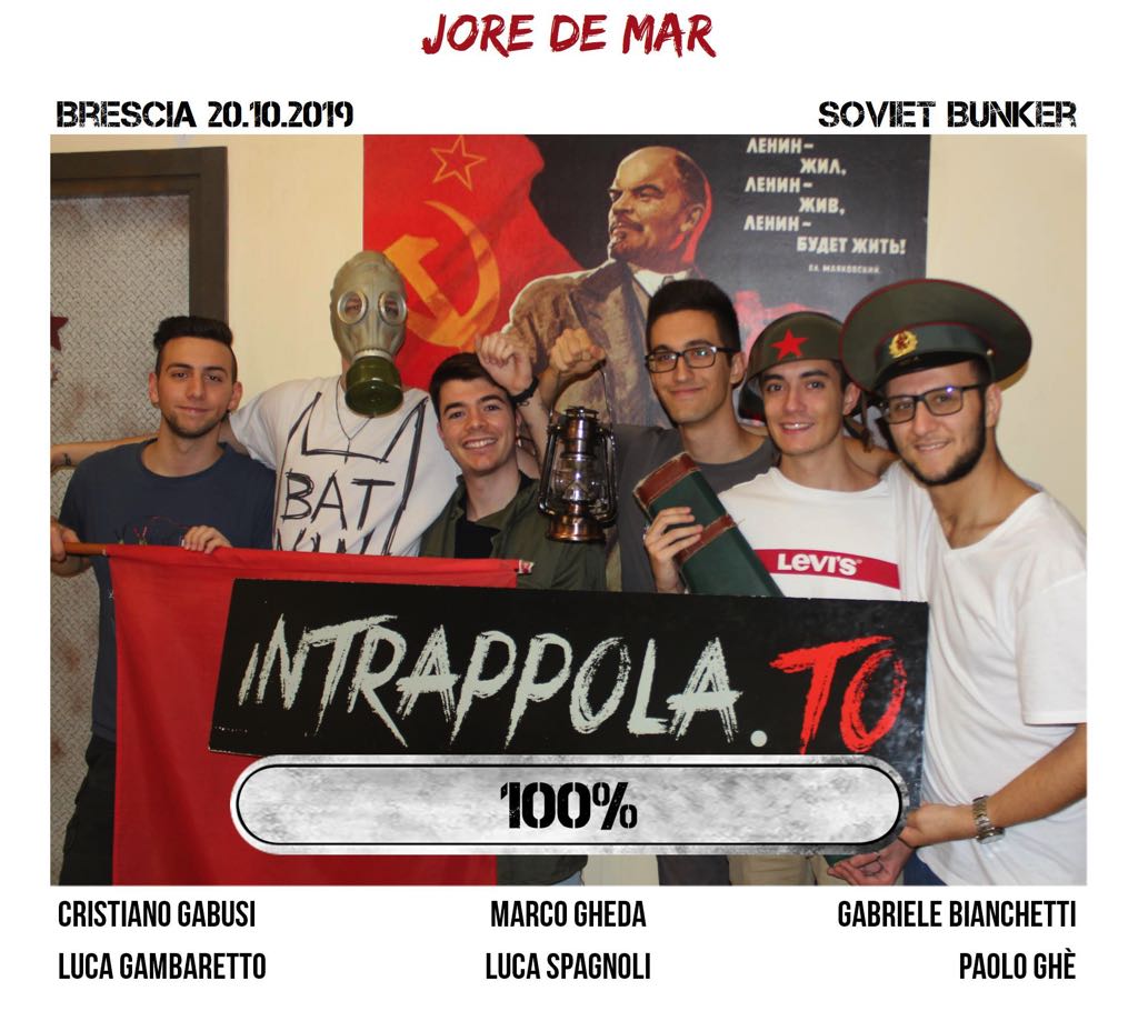 Il gruppo jore de mar è fuggito dalla nostra escape room Soviet Bunker
