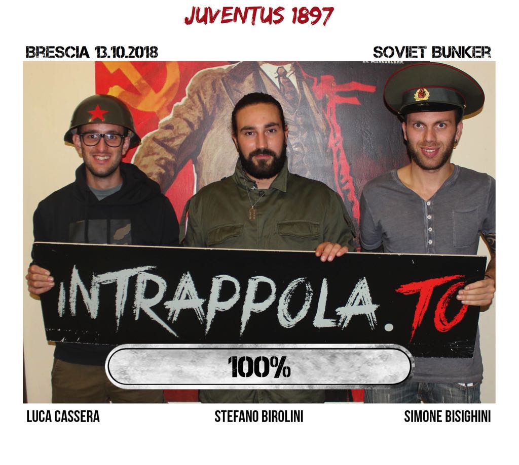 Il gruppo juventus 1897 è fuggito dalla nostra escape room Soviet Bunker