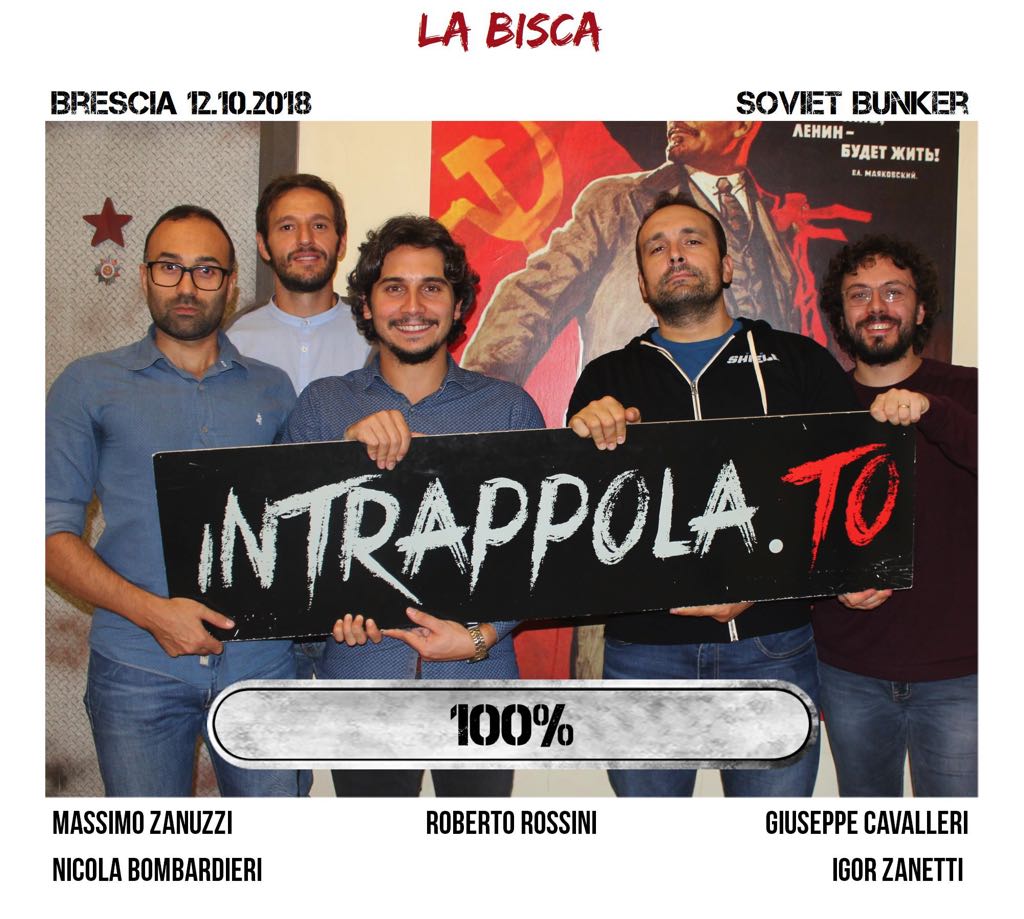 Il gruppo la bisca è fuggito dalla nostra escape room Soviet Bunker