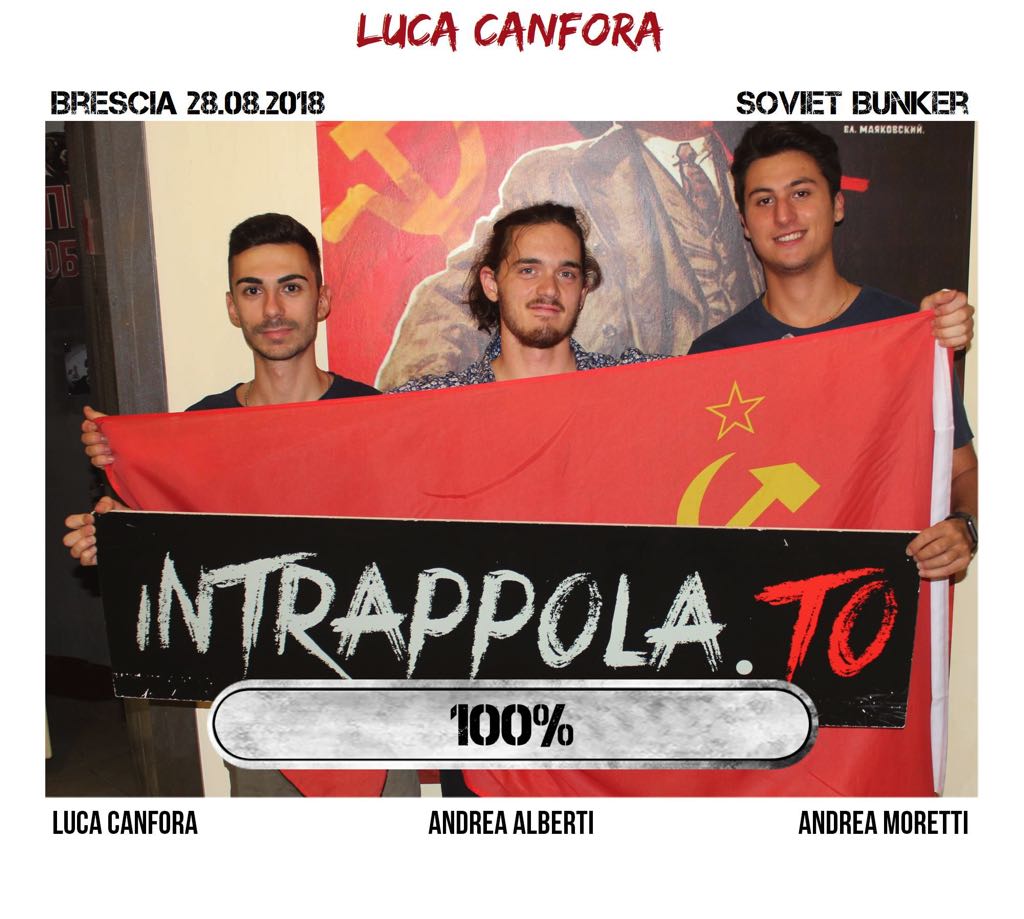 Il gruppo luca canfora è fuggito dalla nostra escape room Soviet Bunker