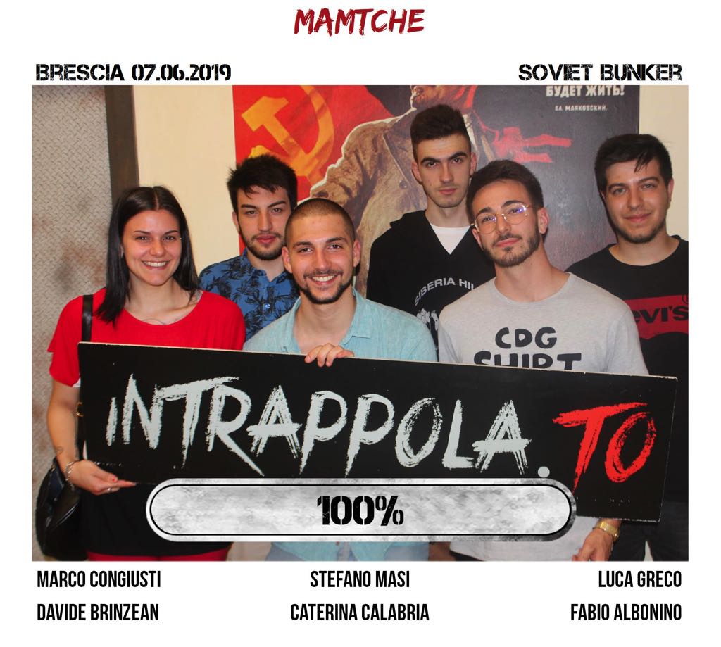 Il gruppo mamtche è fuggito dalla nostra escape room Soviet Bunker
