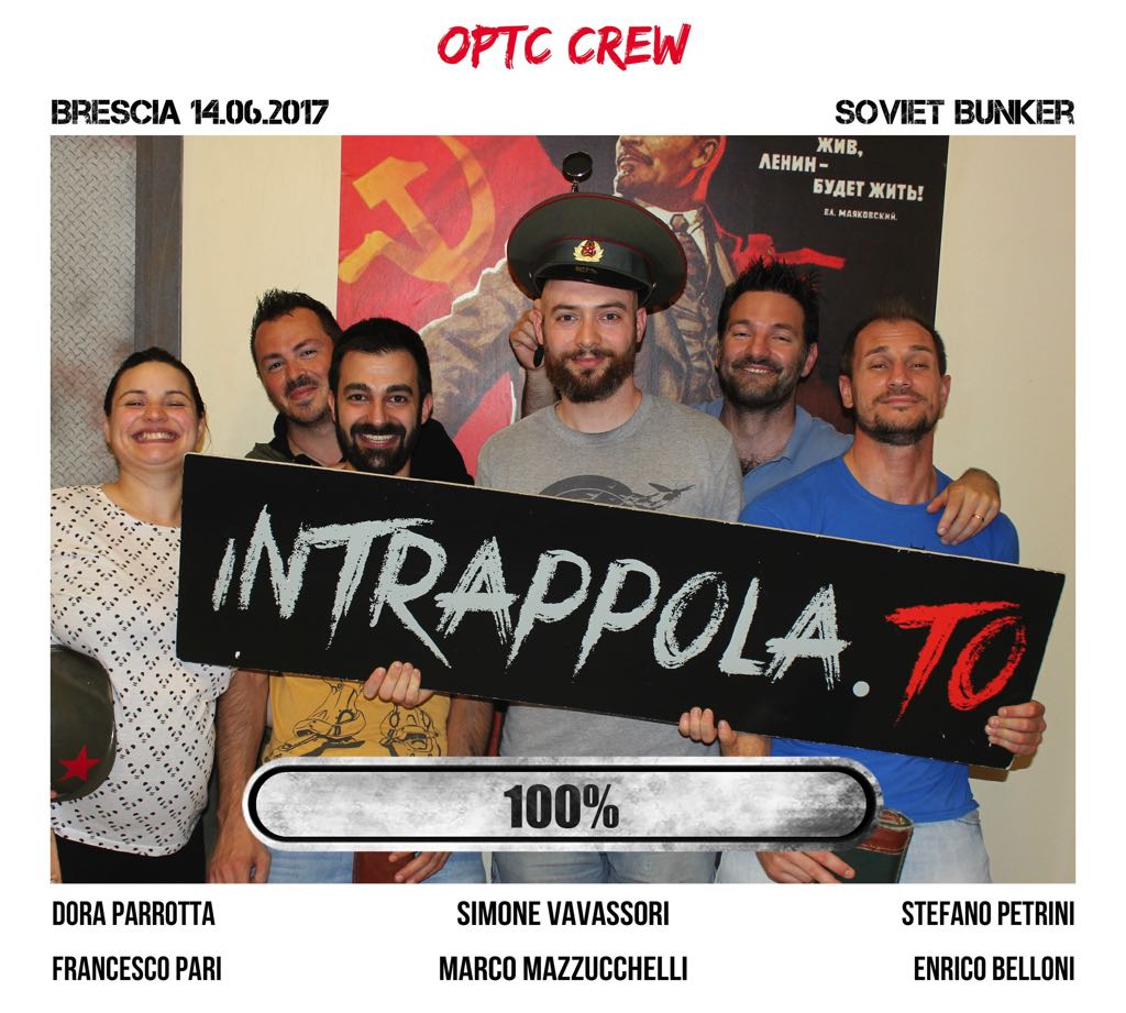 Il gruppo optc crew è fuggito dalla nostra escape room Soviet Bunker