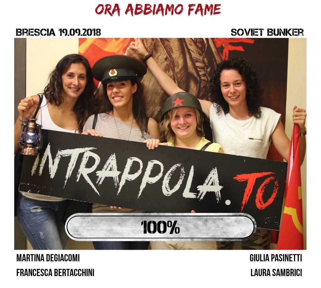Il gruppo ora abbiamo fame  è fuggito dalla nostra escape room Soviet Bunker