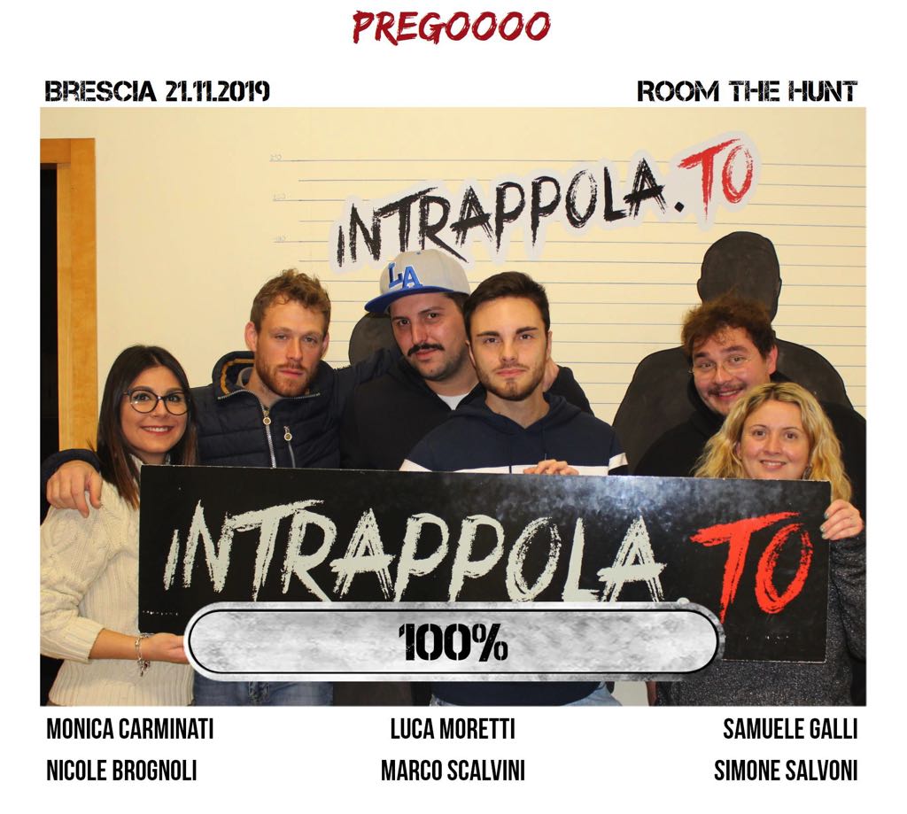 Il gruppo pregoooo è fuggito dalla nostra escape room Room The Hunt