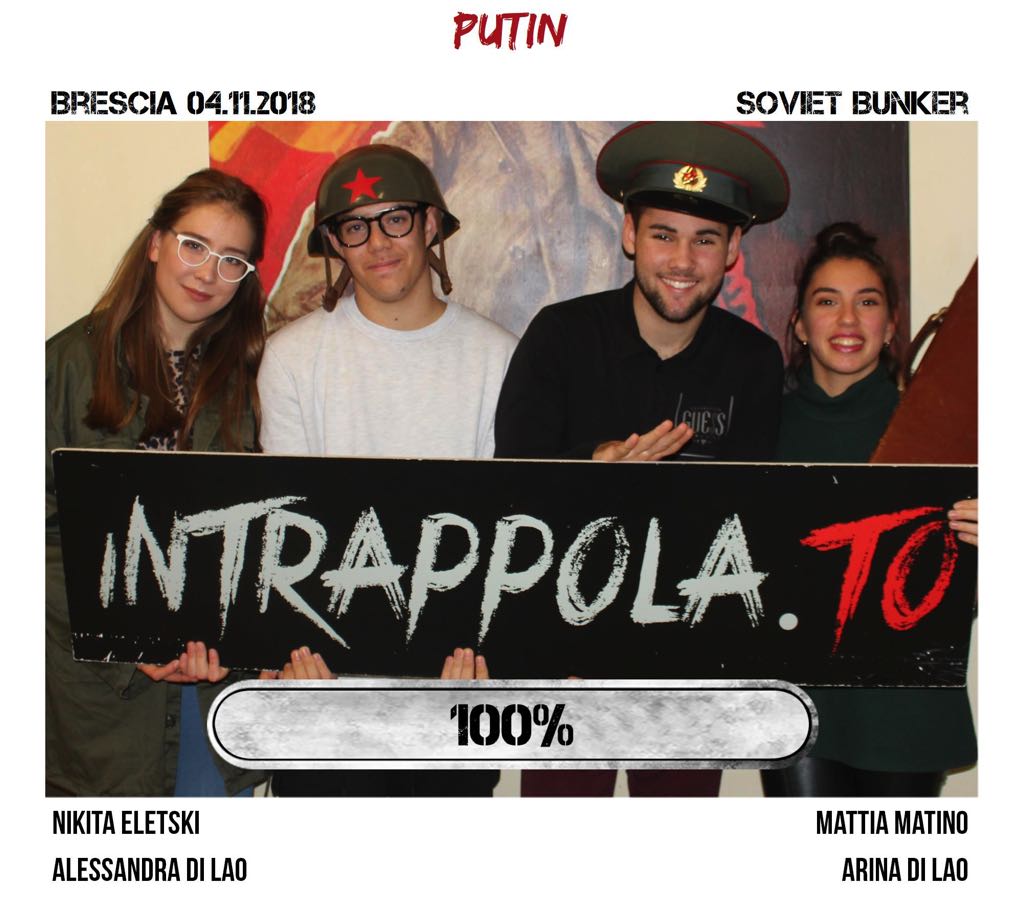 Il gruppo putin è fuggito dalla nostra escape room Soviet Bunker