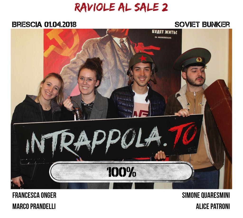 Il gruppo raviole al sale 2 è fuggito dalla nostra escape room Soviet Bunker