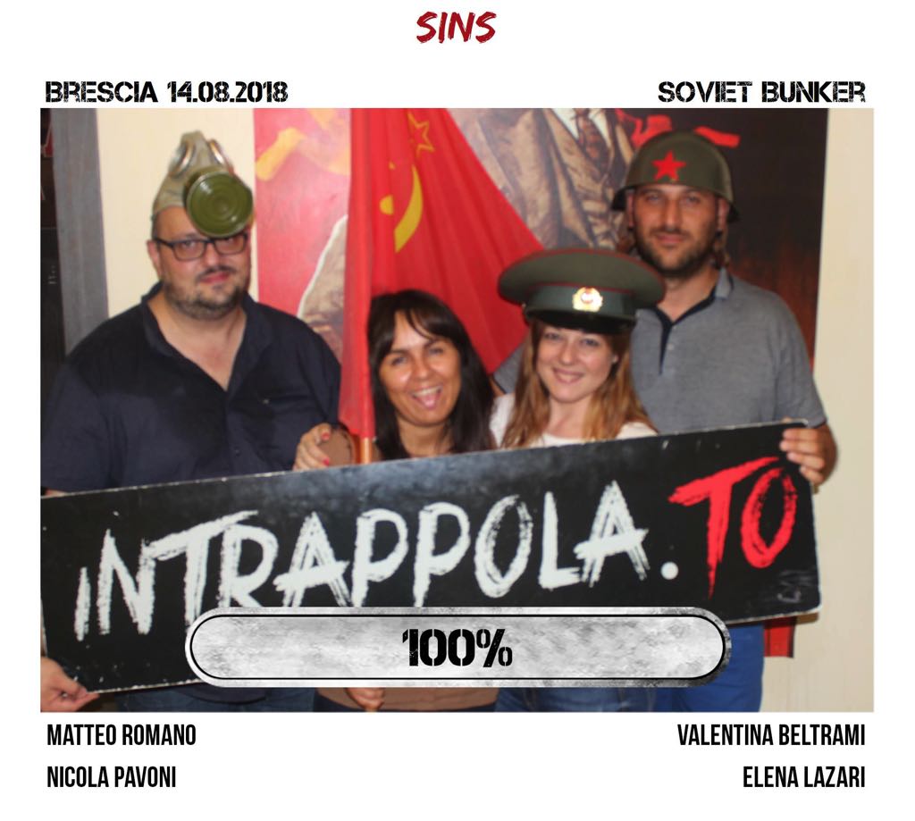Il gruppo sins è fuggito dalla nostra escape room Soviet Bunker