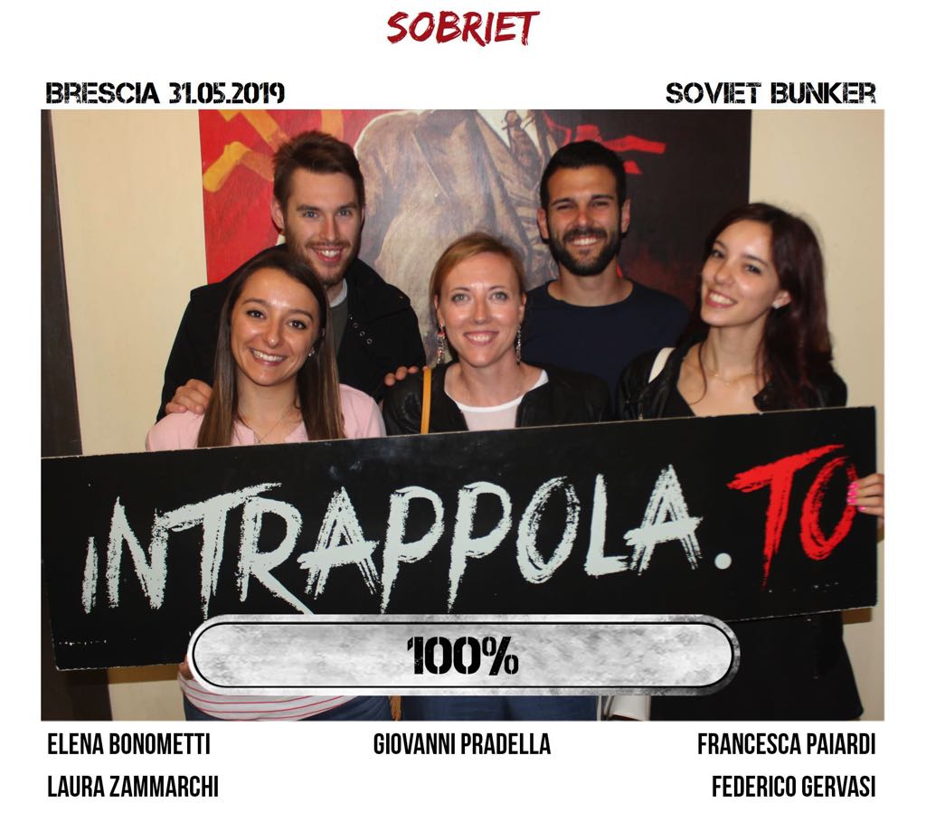 Il gruppo sobriet è fuggito dalla nostra escape room Soviet Bunker