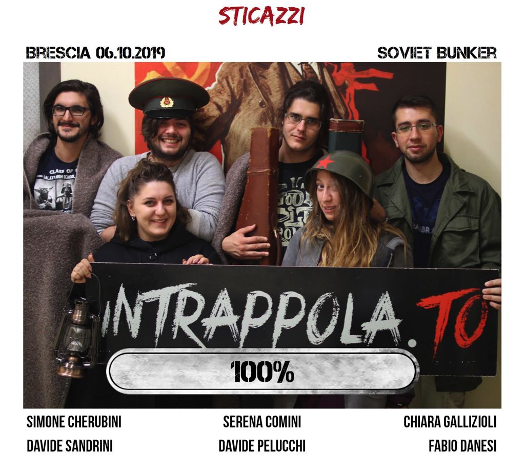 Il gruppo sticazzi è fuggito dalla nostra escape room Soviet Bunker