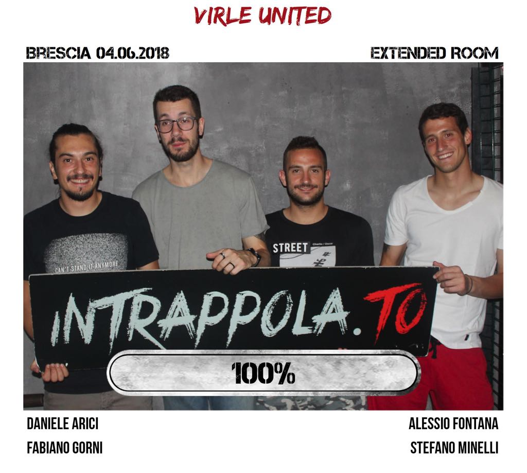 Il gruppo virle united è fuggito dalla nostra escape room Extended Room