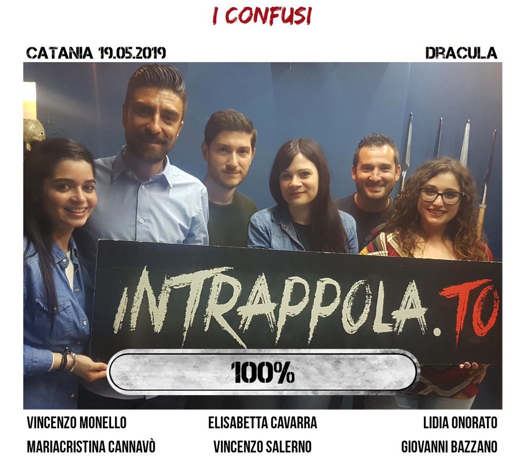 Il gruppo I Confusi è fuggito dalla nostra escape room Dracula