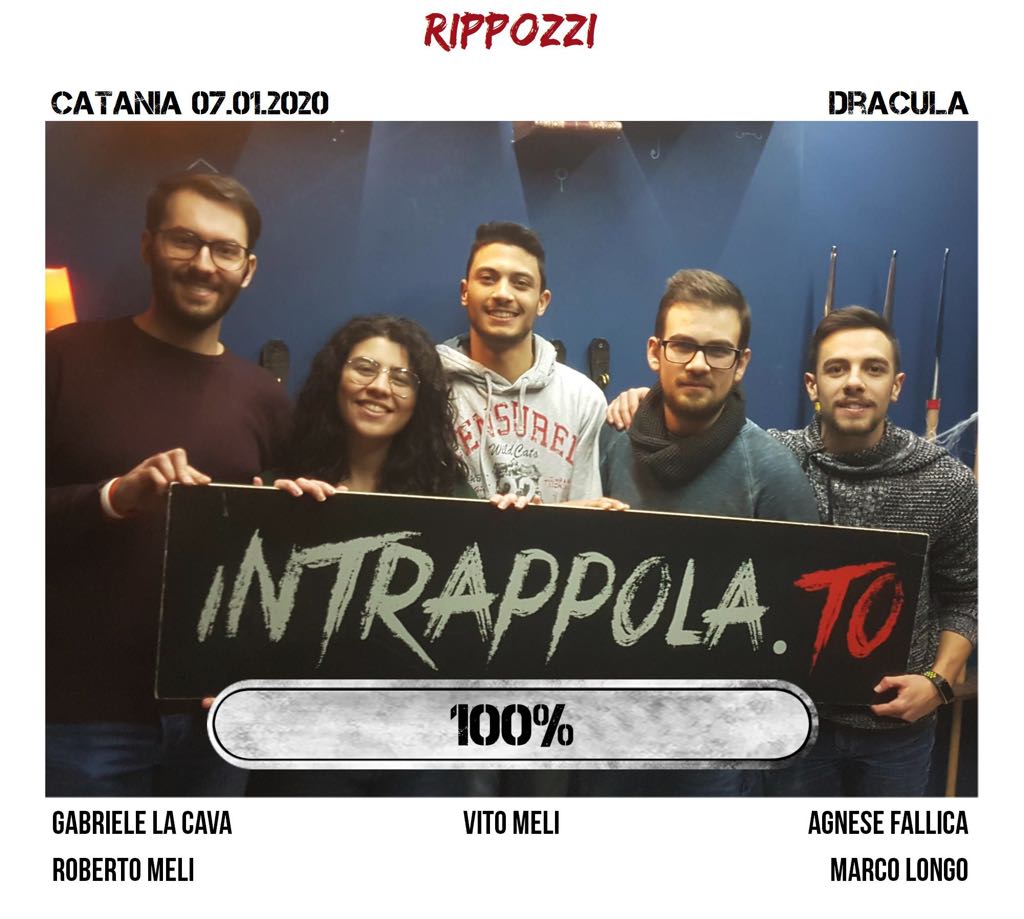Il gruppo Rippozzi è fuggito dalla nostra escape room Dracula