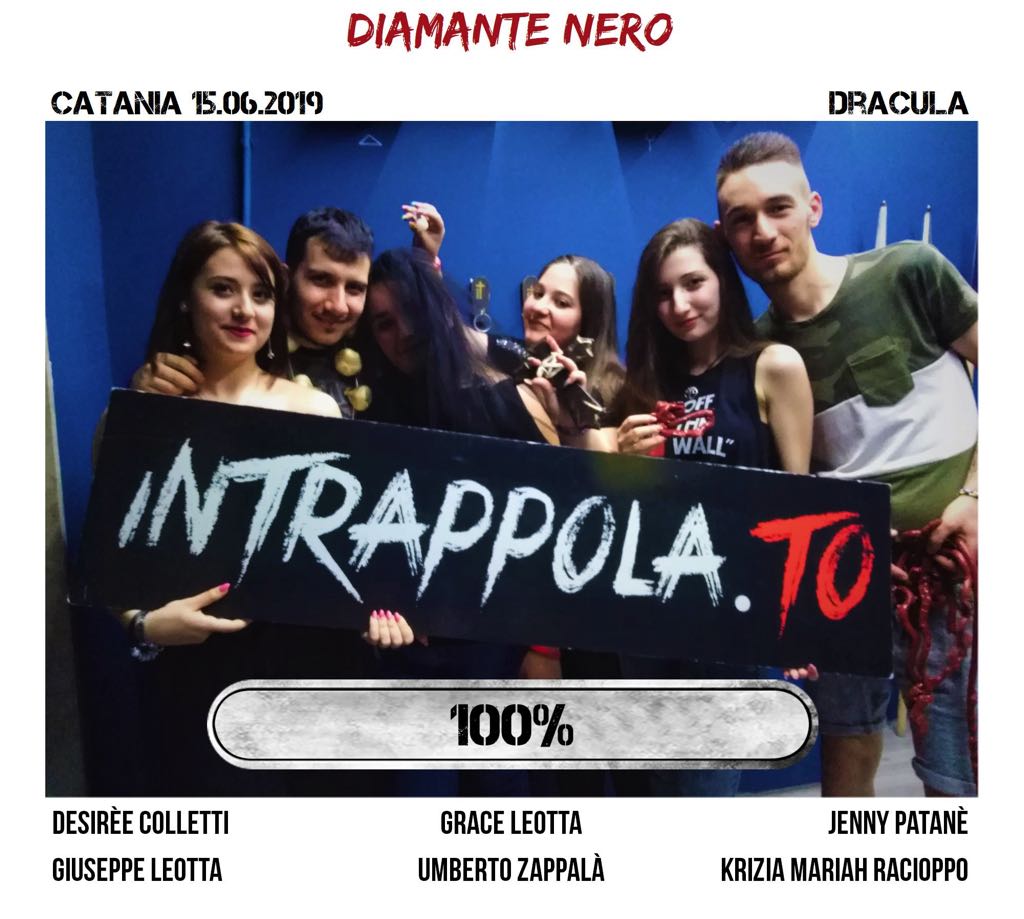 Il gruppo diamante nero è fuggito dalla nostra escape room Dracula