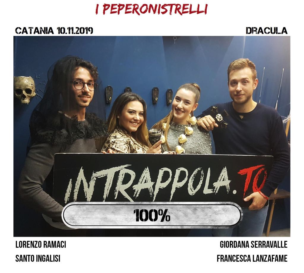 Il gruppo i peperonistrelli è fuggito dalla nostra escape room Dracula