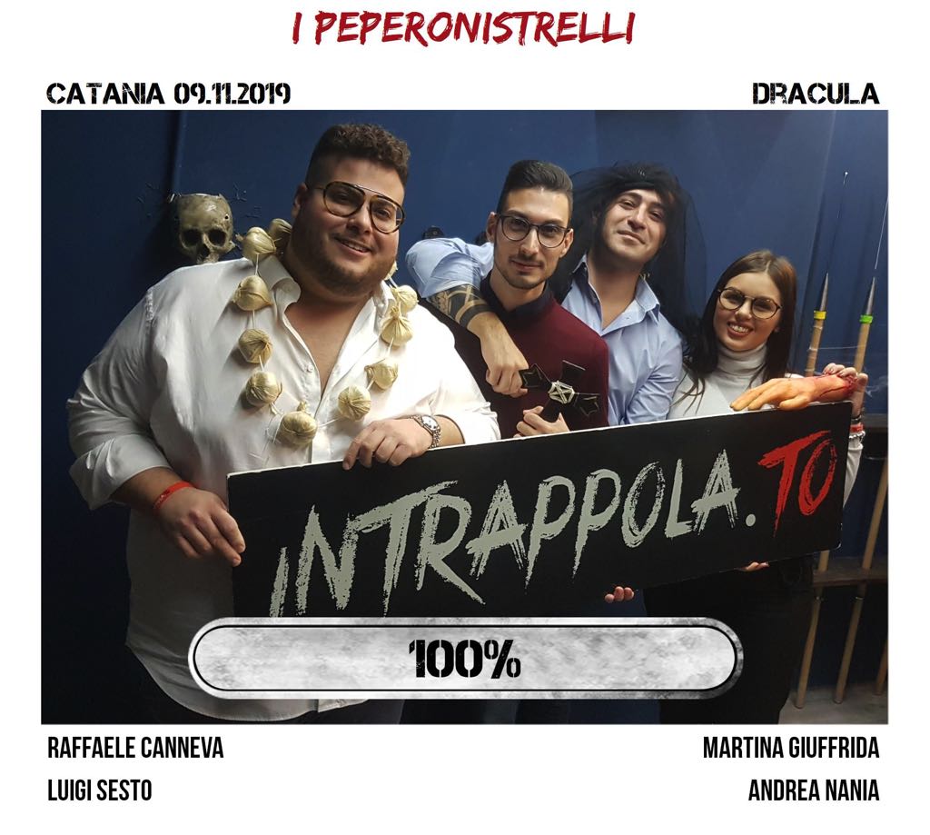 Il gruppo i peperonistrelli è fuggito dalla nostra escape room Dracula